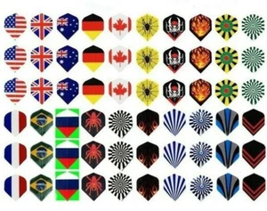 3 SETS(9 FLIGHTS) OF QUALITY DARTS FLIGHTS - STANDARD SHAPE - CHOICE OF DESIGNS - Picture 1 of 21