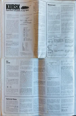 Kursk Operation Zitadelle, 4 July 1943 SPI 1971 PUNCHED G - Image 1 of 4