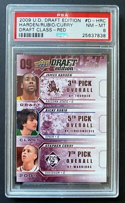 2009-10 UD ПРОЕКТ ИЗДАНИЕ CURRY-HARDEN-RUBIO ПРОЕКТ КЛАССА ФИОЛЕТОВЫЙ RC - #D-HRC PSA 8 - Изображение 1 из 3