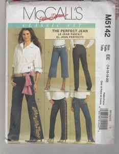 McCALLS pattern M5142 jeans hi or low waist SZ 14 16 18 20 Uncut unused PLUS - Picture 1 of 2