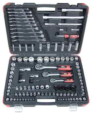 Hilka Socket Set 120 pce Metric 1/4 3/8 1/2 " Drive Sockets And Spanner Tool Kit - Image 1 of 2