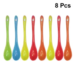 8pcs 13cm Ceramic Table Spoons for Coffee Soup Tea Kitchen Use - Picture 1 of 12
