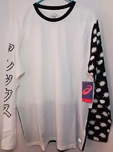 ASICS Tiger Men's Long Sleeved T-Shirt Happy Chaos White Size XXL - Picture 1 of 4