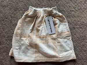 Misha and Puff Girls Bell Skirt Winter Cream Patchwork Bandana Size 4-5 Year - Picture 1 of 5