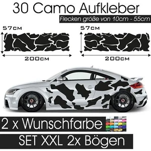 Auto Camouflage Aufkleber Dekor Tarn Muster Flecktarn Seitenaufkleber Mehrfarbig - Picture 1 of 4