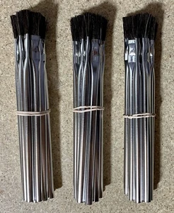 36 Piece 3/8 inch Horsehair Bristle Acid Shop Hobby Brushes #1 Glue Oil Flux - Picture 1 of 5