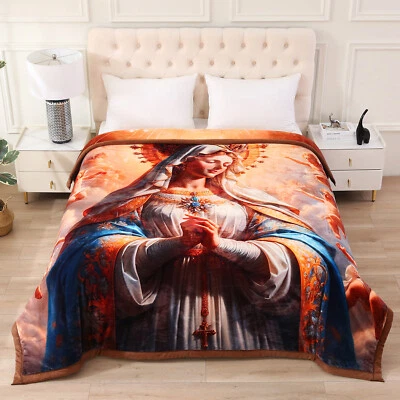 3Ply Thick Heavy Blanket Winter Warm Soft Mink King Size Fleece Blanket 85"x93" - Image 1 of 4