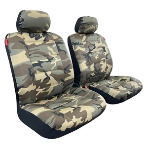 Camo Canvas Seat Covers For HONDA RIDGELINE 2006-2012 Front - Coyote Brown - Imagen 1 de 3