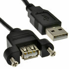 1m USB 2.0 Panneau Support Femelle Fiche A Pour Prise A Câble [007556]