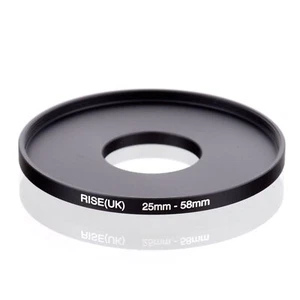 25mm-58mm 25mm to 58mm Step Up Filter Ring Stepping-up Camera Lens Adaptor Black - Picture 1 of 3