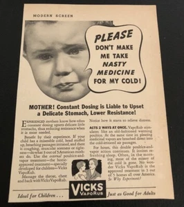VICKS VapoRub 1939 - Anuncio de revista vintage - Imagen 1 de 1