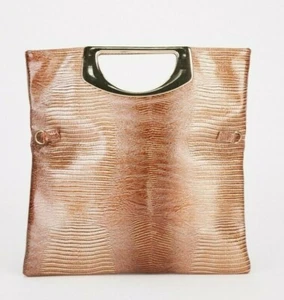  Bolso de mano con mango superior ligero marrón café sintético mediano con mango superior  - Imagen 1 de 3