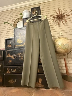 Kate Hill Olive Wide Leg Dress Woman’s Pants 34x31 Size 10 Excellent Condition - Image 1 of 4