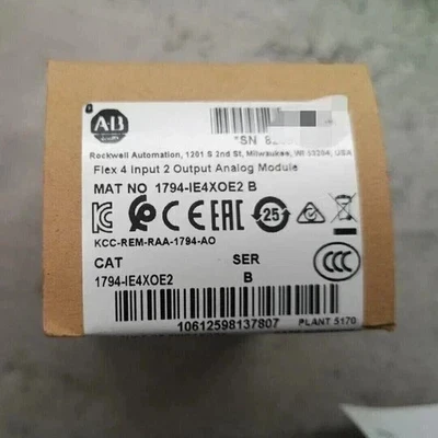 New Factory Sealed AB 1794-IE4XOE2 SER B Flex 4 Input 2 Output Analog Module PLC - Image 1 of 4