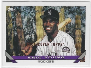 2017 Topps Rediscover Topps Buyback Bronze 1993 Topps #551 Eric Young Sr Rockies - Picture 1 of 1