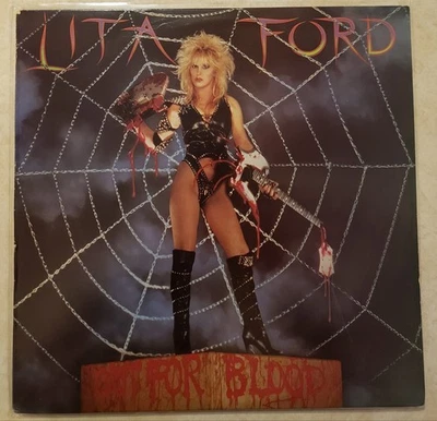 LITA FORD Out For Blood MERCURY 422810331-1-M-1 LP Black Widow Banned Cover Foto 1 de 4