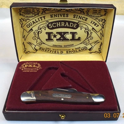 I*XL SCHRADE WOSTENHOLM SHEFFIELD ENGLAND LTD ED SEAHORSE PATTERN STOCKMAN KNIFE - Image 1 of 4