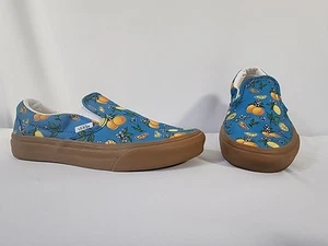 Vans Customs Classic Slip Citrus Picnic Blue Lemon Orange US Men 6/ Women 7.5 - Picture 1 of 17