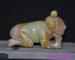 Estatua de pueblo Feng shui sacrificio tallado jade hetiano dinastías antiguas de China de 2,8" - Imagen 1 de 8