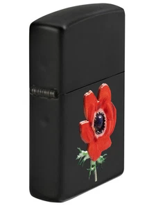 ZIPPO RAISED FLOWER EMBLEM Lighter  TEXTURE POPPY 81654 Mint  SEALED New - Picture 1 of 2