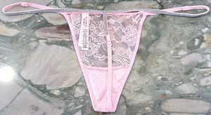 NEW Victoria Secret Very Sexy Shine Strap Lace High Leg V-String - Pink - XL - Picture 1 of 4