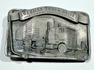 American Truck Driver Commemorative Metal Belt Buckle 1988 - 4516/5000 Arroyo - Image 1 of 2