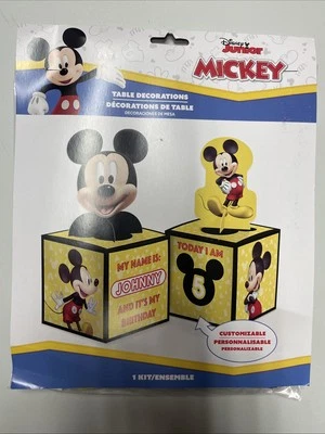 🌟Disney Mickey Mouse Birthday Party Table Decorating Kit & Bracelets New - Image 1 of 2