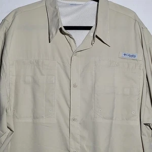 Camisa Columbia PFG Tamiami Para Hombres 2XLT Manga Corta Bronceada Antimicrobiana  - Imagen 1 de 15
