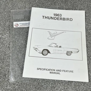 1963 Ford Thunderbird Specification & Feature Manual 63 - Picture 1 of 10