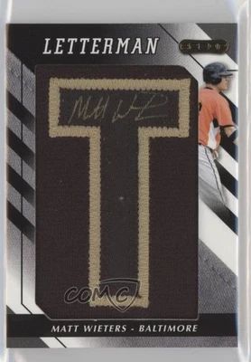 2008 Razor Letterman One of One Black/Gold 1/1 Matt Wieters #MW Auto 0lm - Image 1 of 3