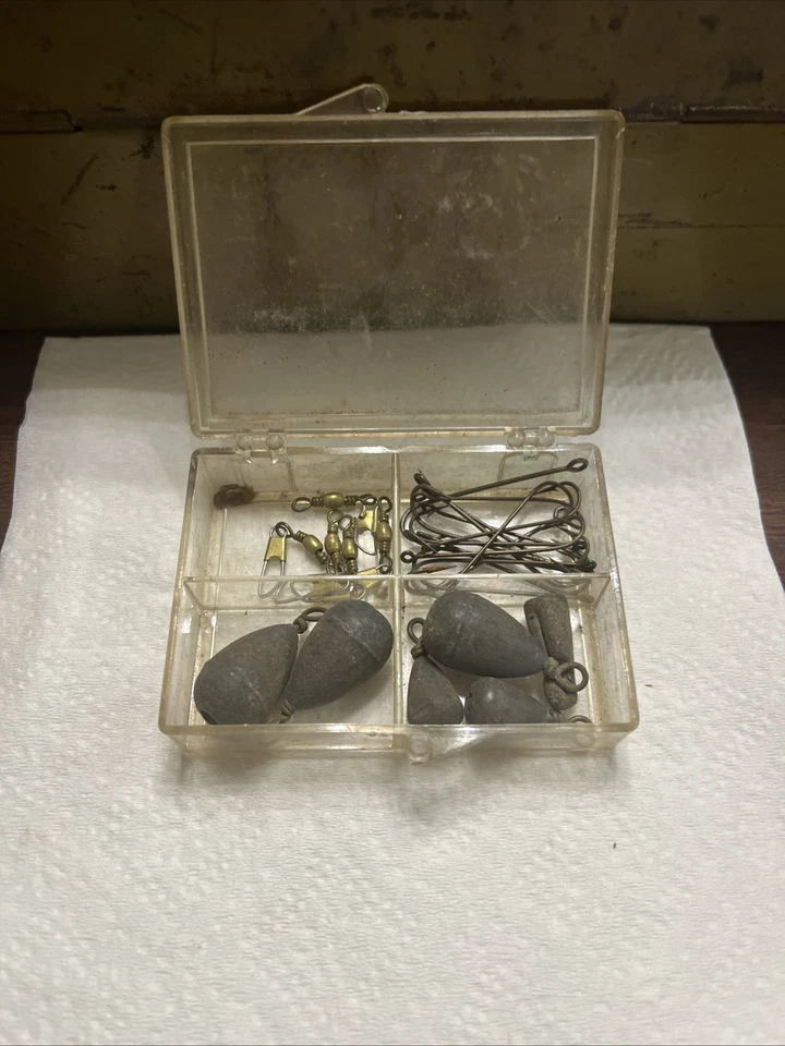 Fishermans крючки, грузила и соединители, винтажный набор - Изображение 1 из 1