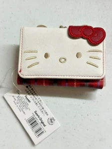NEW Sanrio Hello Kitty Red & White Trifold Leather Wallet Coin Purse Cinnomoroll - Picture 1 of 9