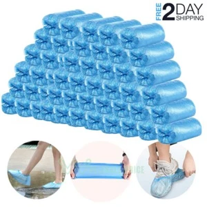500X Disposable Shoe Cover Waterproof Dustproof Thick Plastic Home Lab Hospital - Picture 1 of 17