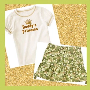 NWOT 6 plus Gymboree “SAVANNA SUNSET” 2pc Outfit Camouflage SKIRT & TOP (Sz 7) - Picture 1 of 4