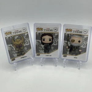 Funko Pop Marvel Upper Deck Cards Lot Of 3 Heimdall Odin Lady Sif #’s 67, 82, 91 - Picture 1 of 8