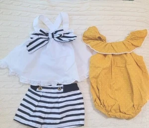 Baby Girl Rompers Lot Of 2 - Picture 1 of 7