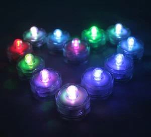 New 10 pcs Multi-Color Changing underwater LED Submersible Candles LED tealights - Picture 1 of 12