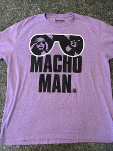 WWE Macho Man Randy Savage Lila Herren XL Grafik T-Shirt Wrestling Authentic - Bild 1 von 5