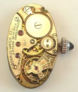 Vintage Benrus 15 Jewel Wristwatch Movement -  Parts / Repair - Picture 1 of 5