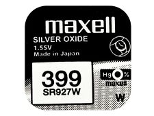 Maxell 399 Pila Batteria Orologio Mercury Free Silver Oxide SR927W Japan 1.55V