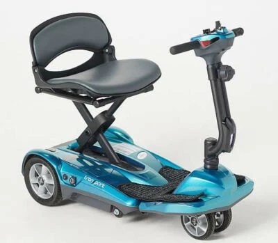 Scooter de movilidad de viaje plegable automático EV Rider Transport AF+ con control remoto - azul Foto 1 de 4