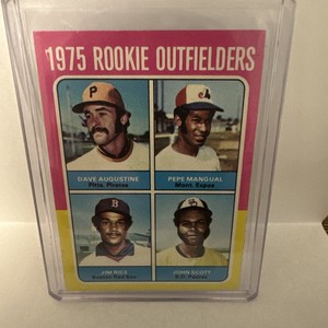 1975 Topps - 1975 Rookie Outfielders #616 Pepe Mangual, Jim Rice, John Scott...