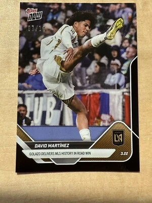 2025 Topps Now MLS 20 DAVID MARTINEZ LAFC LOS ANGELES FC BLACK 7/10 - Image 1 of 2