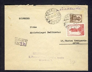 Russia 1937 Registered Cover to Sweden - Picture 1 of 2