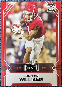 2022 Leaf Draft X Rookie RC Red Parallel #08 Jameson Williams Crimson Tide - Picture 1 of 2