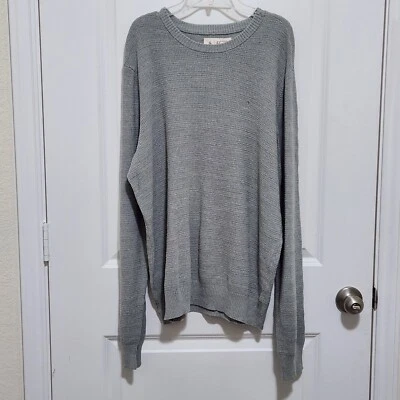 Suéter masculino original pinguim XL cinza leve gola redonda manga comprida minimalista - Imagem 1 de 4