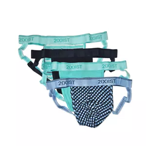 2(X)IST - Cotton Stretch Jockstrap 4pk - Assorted - Picture 1 of 2