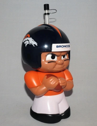 DENVER BRONCOS TeenyMates BIG SIP New NFL Player Bottle 16 Ounces Cover