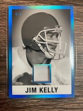 JIM KELLY 2022 Leaf In The Game Used 1960 Leaf Platinum Blue #4/6