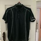 Black Adult Golf Polo Shirt Size L
